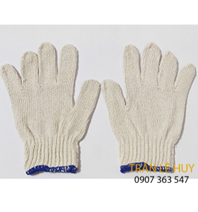 Găng tay len sợi cotton màu kem 40g-90g