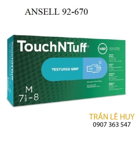 Găng tay y tế Nitrile chống dầu Ansell 92-670
