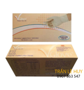 Găng tay y tế Latex không bột Vglove phủ Polymer