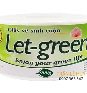 Giấy vệ sinh cuộn lớn Let-green 700g-900g