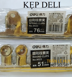 Kẹp Deli (size 76-102-145mm)