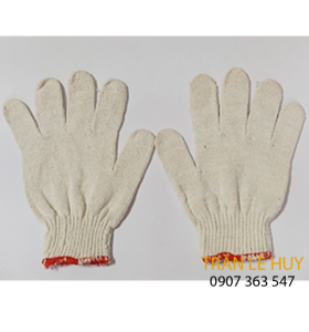 Găng tay len sợi cotton màu kem 40g-60g kim 10