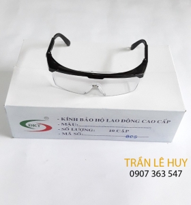 Kính bảo hộ trắng gọng đen