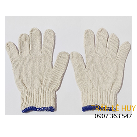 Găng tay len sợi cotton màu kem 40g-90g