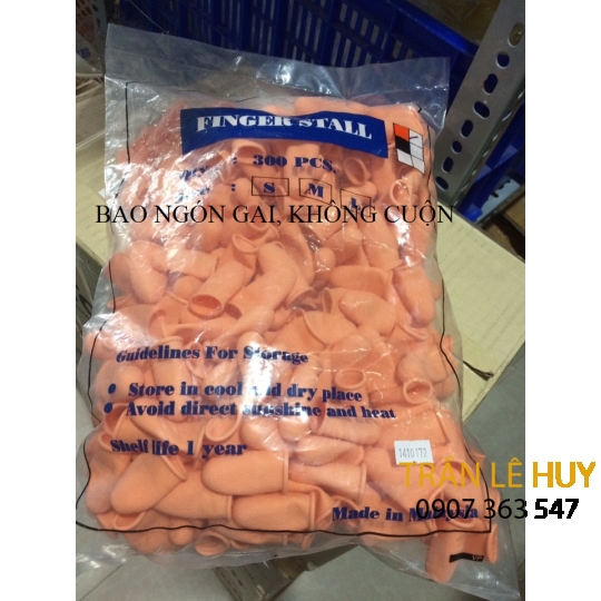 Bao ngón tay màu cam có gai 