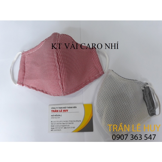 Khẩu trang vải Caro