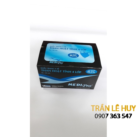 Khẩu trang y tế than hoạt tính 4 lớp Medipro