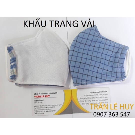 Khẩu trang vải Caro