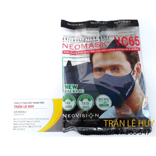 Khẩu trang than hoạt tính 4 lớp Neomask VC65