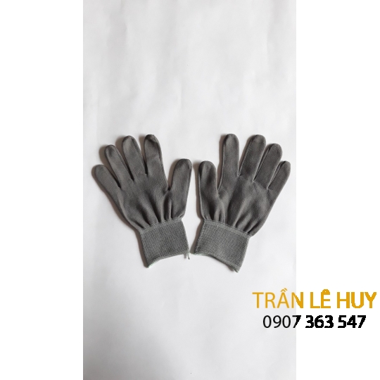 Găng tay Polyester không phủ PU màu xám