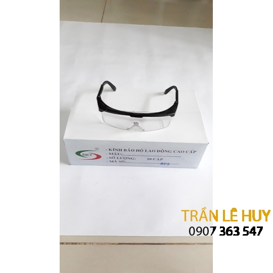 Kính bảo hộ trắng gọng đen