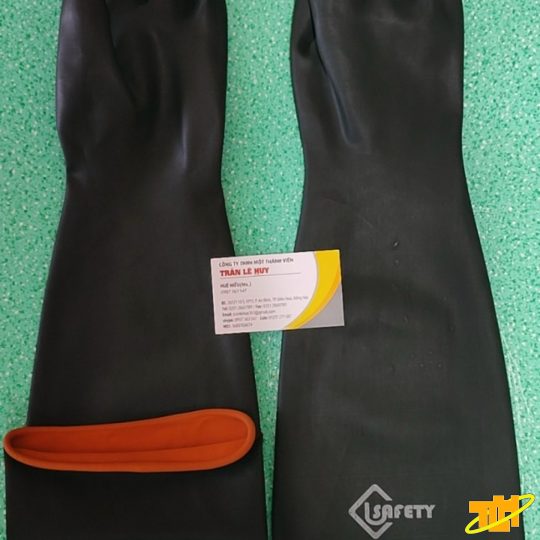 Găng tay cao su chống hoá chất dài 62cm