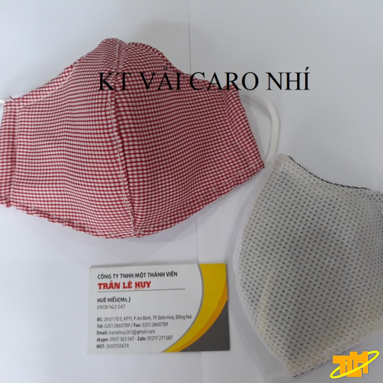 Khẩu trang vải Caro
