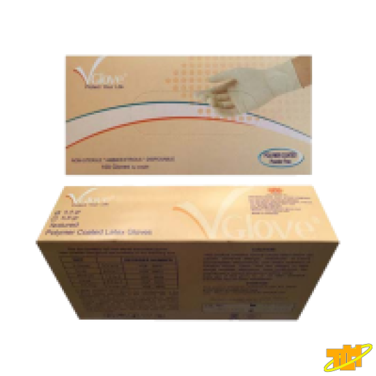 Găng tay y tế Latex không bột Vglove phủ Polymer