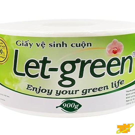 Giấy vệ sinh cuộn lớn Let-green 700g-900g