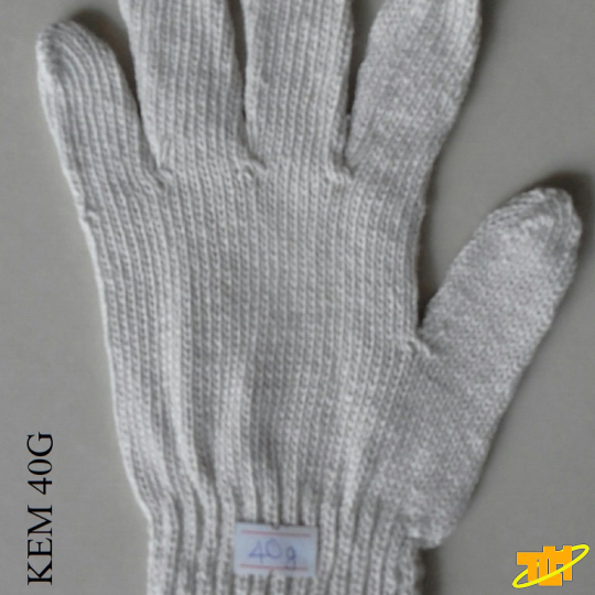 Găng tay len sợi cotton màu kem 40g-90g