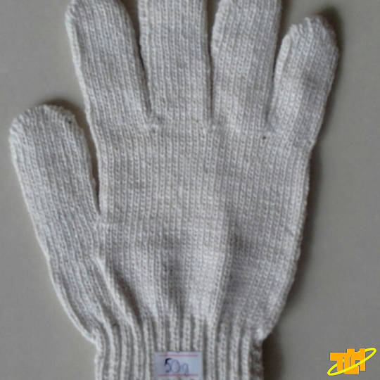 Găng tay len sợi cotton màu kem 40g-90g