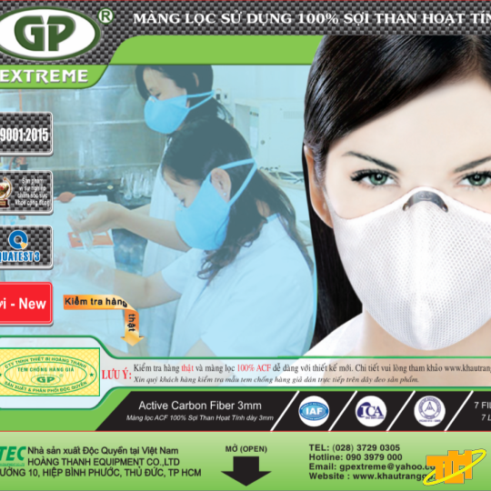 Khẩu trang than hoạt tính 7 lớp GP Extreme