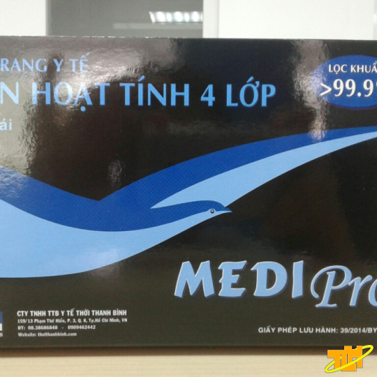 Khẩu trang y tế than hoạt tính 4 lớp Medipro
