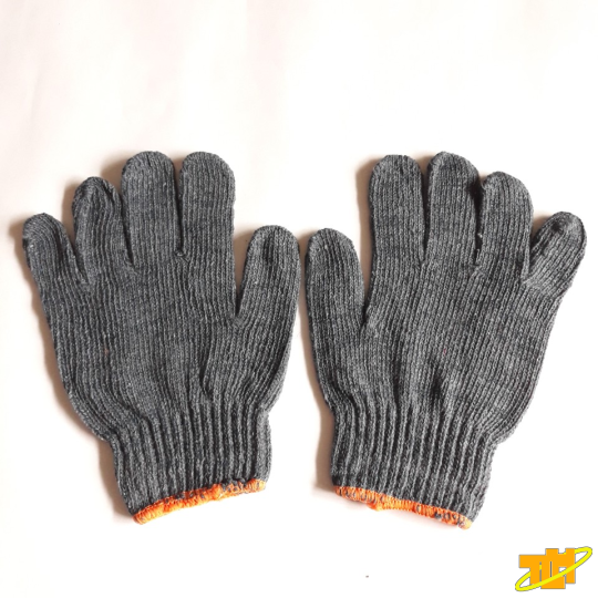 Găng tay len sợi cotton màu đen 40g-90g